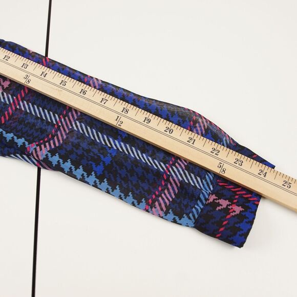 Kut From The Kloth Long Sleeve Houndstooth Plaid Sheer Button Blouse L - Picture 7 of 11